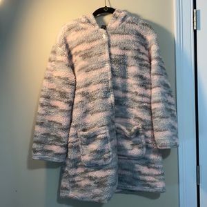 Pink and Grey René Rofé Loungewear Long Sweater